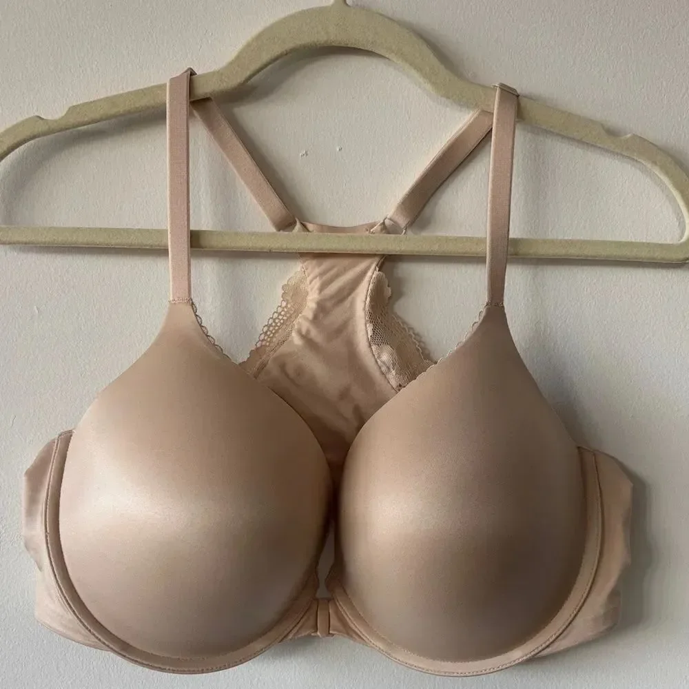 Victoria’s Secret “Body by Victoria” Perfect Shape Front Clasp Tan Bra Size 38D